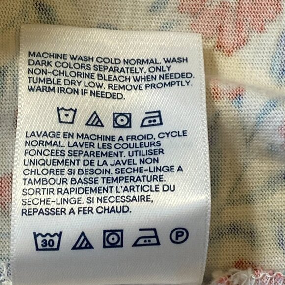 Lands' End Women's 100% Cotton Floral Sleeveless Shift Dress Sz S #349A - Picture 9 of 9